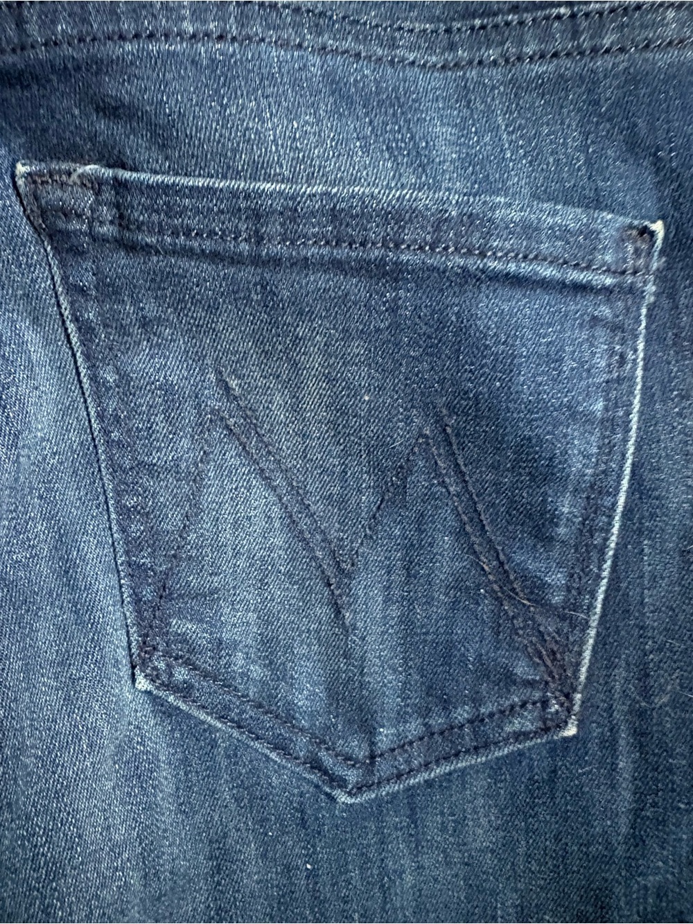 MOTHER Dark Indigo Ankle Zip Fray Jeans